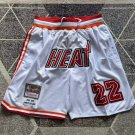 Men's Miami Heat 2026 City Edition Justdon Retro Shorts White Zipper Pocket Shorts