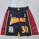 Men's Warriors 2026 City Edition Retro Shorts Navy Zipper Pocket Shorts