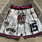 Men's Toronto Raptors 2026 City Edition Justdon Retro Shorts White Zipper Pocket Shorts