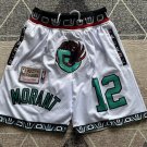 Men's Memphis Grizzlies 2026 City Edition Justdon Retro Shorts White Zipper Pocket Shorts