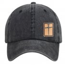 Christian Jesus Cross Hats for Men Women, Funny Embroidered Religious Leather Patch Baseball Cap