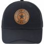 World Best Dad Ever Trucker Hat, Leather Patch Embroidered Washed Cotton Cap for Father's Day