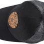 World Best Dad Ever Trucker Hat, Leather Patch Embroidered Washed Cotton Cap for Father's Day