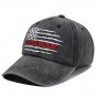 Distressed Veteran Hat, American Flag Embroidered Baseball Cap, Patriotic Adjustable Washed Cap