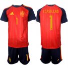 Men's Spain #1 I.CASILLAS National Team FIFA x World Cup 2026 Home Red Jersey