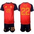 Men's Spain #22 ISCO National Team FIFA x World Cup 2026 Home Red Jersey Men's Spain #22 ISCO National Team FIFA x World Cup 2026 Home Red Jersey