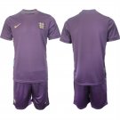 Men's England Blank 2024-25 Purple Away Soccer Jersey Suit Men's England Blank 2024-25 Purple Away Soccer Jersey Suit