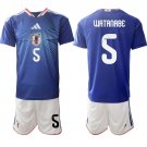 Men's Japan #5 WATANABE National Team FIFA x World Cup 2026 Home Blue Jersey