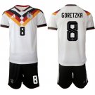 Men's Germany #8 GORETZKA National Team FIFA x World Cup 2026 Home White Jersey