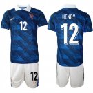 Men's France #12 HENRY National Team FIFA x World Cup 2026 Home Jersey