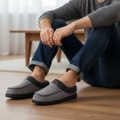 Ecetana Slippers for Men Memory Foam Fuzzy Slippers Comfort Non Slip House Shoes for Men
