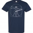 Da Vinci Guitar Player Graphic T-shirt M - 3XL
