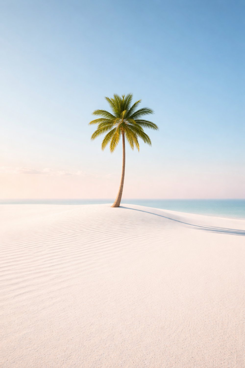 Minimalist Single Palm Tree 3D Wall Art Print