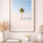 Minimalist Single Palm Tree 3D Wall Art Print
