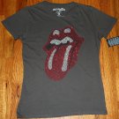 New Ladies The Rolling Stones Rhinestones Classic Tongue Shirt