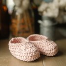 Crocheted Baby Shoes - Pale Pink Crocheted Baby Shoes - Pale Pink