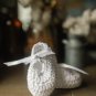 Crocheted Baby Bow-tied Shoes - White