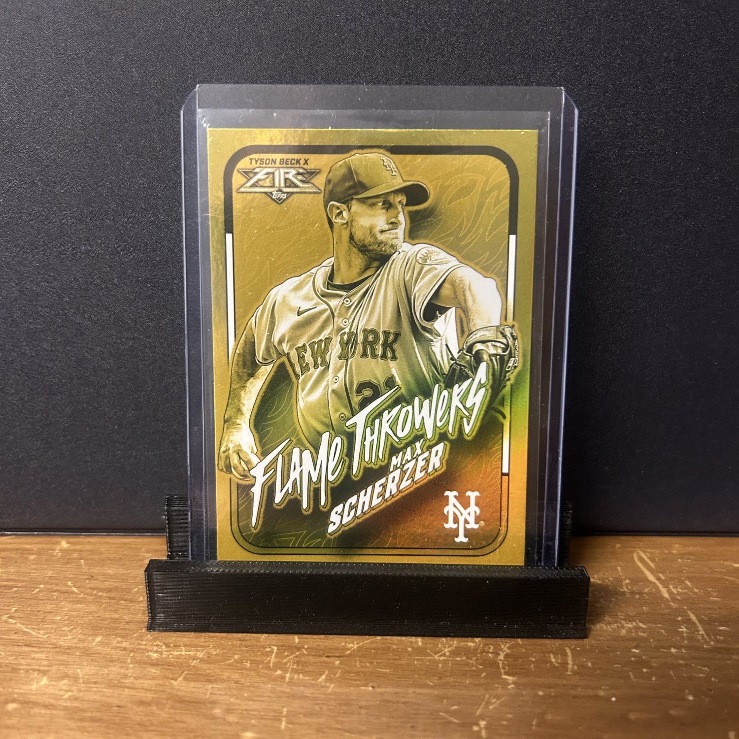 2022 Topps Fire Flame Throwers Max Scherzer #FT-4 Gold Minted Parallel