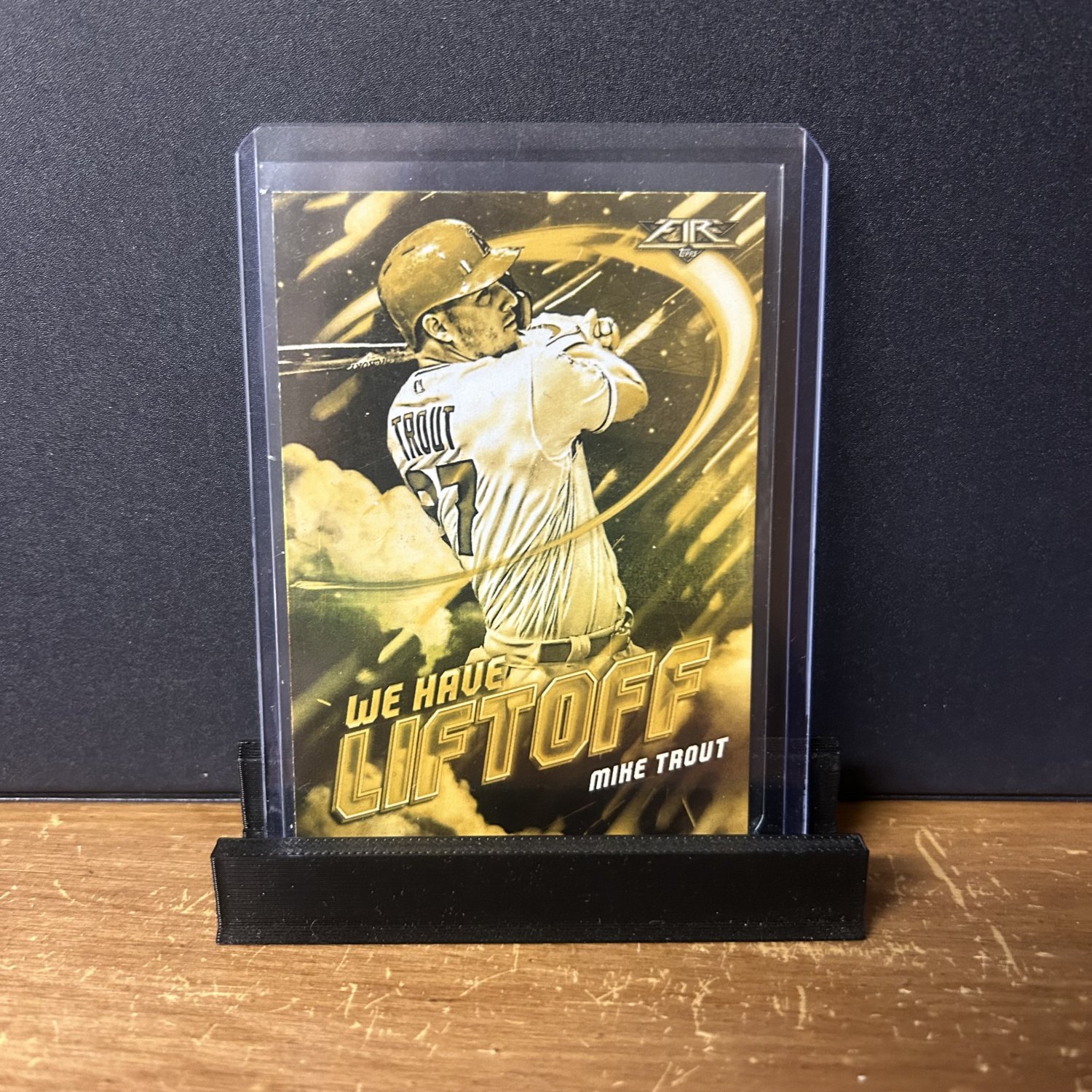 2021 Topps Fire We Have Liftoff Mike Trout #WHL-1 Gold Mint Parallel