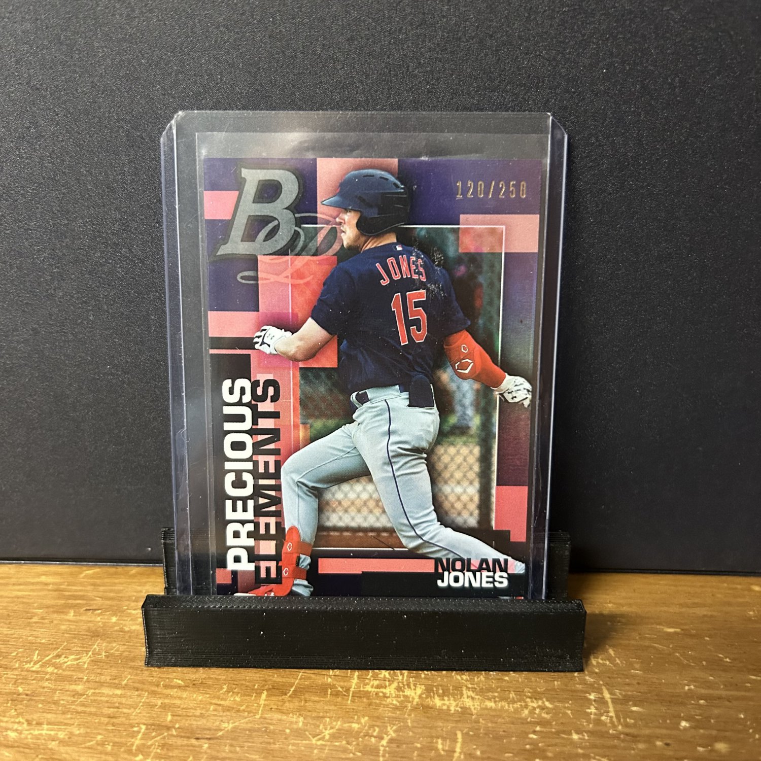 2020 Bowman Platinum Precious Elements Nolan Jones #PE-9 Purple Parallel 120/250
