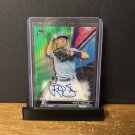 2021 Topps Finest Autograph Nick Solak #FA-NS RC Green Wave Refractor 63/99