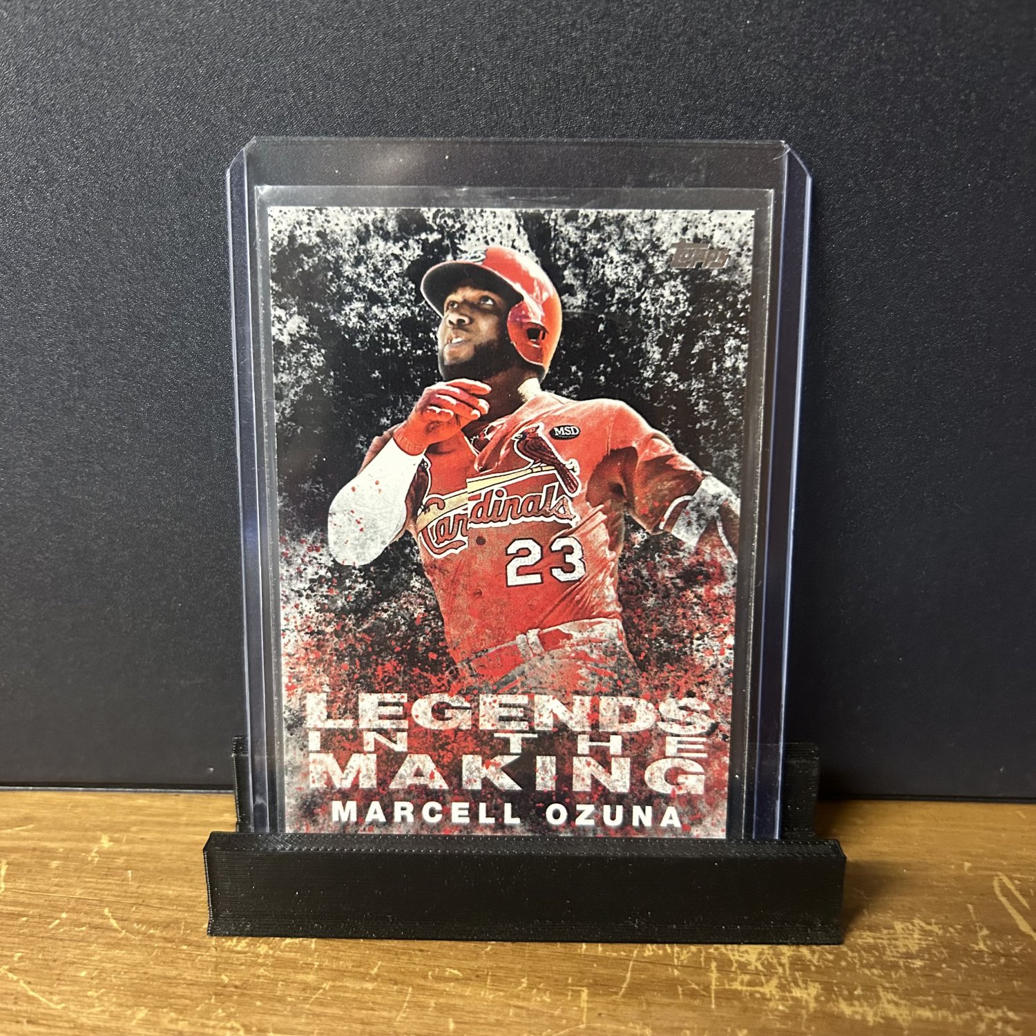 2018 Topps Legends in the Making Marcell Ozuna #LITM-12 Black Parallel
