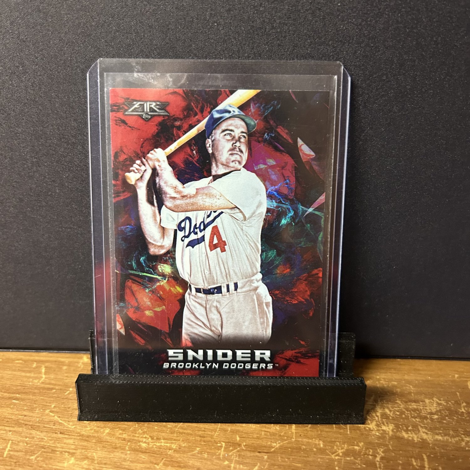 2018 Topps Fire Duke Snider #49 Flame Parallel