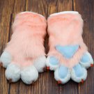 Fursona Expression Handpaws | Colorful Faux Fur Gloves | Furry Art Costume Gloves for Cosplay