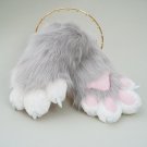 Grey Faux Fur Handpaws, Plush Animal Claw Gloves, Furry Costume Cosplay Soft Paws, Fursona Accessory Grey Faux Fur Handpaws, Plush Animal Claw Gloves, Furry Costume Cosplay Soft Paws, Fursona Accessory