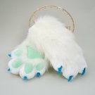 Fursuit Partial Costume, Fluffy Gloves for Cosplay and Themed Events, Furry Paws Gloves for Cosplay