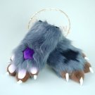 Black Star mark Hand Paws 4-Finger Gloves | Fluffy Fursuit Partial Costume Accessories Furry Gloves Black Star mark Hand Paws 4-Finger Gloves | Fluffy Fursuit Partial Costume Accessories Furry Gloves