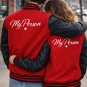 "My Person" Valentine's Day Varsity Jacket - Red & Black