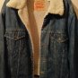 Levi&acirc;��s Size L  Blue Jean Trucker Sherpa Lined Denim Jacket 70520