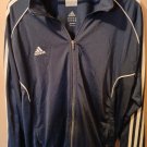 Adidas Climalite Track Jacket Xl Navy White Stripes with white stripes and piping XL