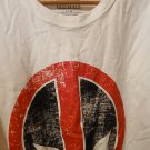 Marvel Licensed Deadpool graphic t-shirt Distressed Mask Logo Size Large