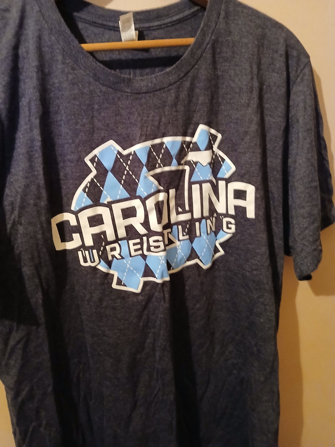 Carolina Wrestling T shirt Grey Size Large