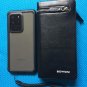 Boweisi Leather Zip Bifold Long Wallet Black For Men Multi Card Holder Clutch USG