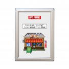 Opti Frame 5" x 7" Snap Aluminum Sign Holder Wall Frame Silver Office Photo Display Opti Frame 5" x 7" Snap Aluminum Sign Holder Wall Frame Silver Office Photo Display