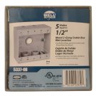 Bell 2-Gang Weatherproof Electrical Box 1/2 in Threaded Gray - geniy