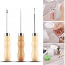 DIY Candle Making Punch Tool – Wooden Handle Needle Awl for Silicone Molds & Craft Projects