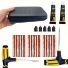 Emergency Tire Repair Kit – Rubber Strips & T-Handle Tools for Quick Puncture Repair (25 pcs)