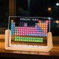 Periodic Table Acrylic Display with Wooden Base – Chemistry Desk Decor Learning Model