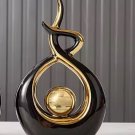 Nordic Abstract Ceramic Sculpture – Modern Black & Gold Feng Shui Home Decor Statue Nordic Abstract Ceramic Sculpture – Modern Black & Gold Feng Shui Home Decor Statue