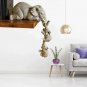 Cute Elephant Family Resin Figurines 3-Piece Set Hanging Elephant Home Decor