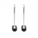 2pcs Toilet Brush with Long Handle Wall Mounted Bathroom Cleaning Brush No Dead Corners