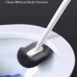 2pcs Toilet Brush with Long Handle Wall Mounted Bathroom Cleaning Brush No Dead Corners