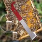 Stainless Steel Beekeeping Hive Tool, J-Type Scraper & Hook for Frame Lifting and Propolis Removal