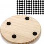 5pcs Wooden Round Coaster Set with Non-Slip Silicone Dots, Heat-Resistant Drink Coasters