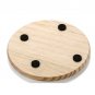 5pcs Wooden Round Coaster Set with Non-Slip Silicone Dots, Heat-Resistant Drink Coasters
