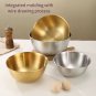 3-Piece Stainless Steel Mixing Bowl Set for Kitchen, Baking, Dough & Salad
